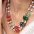 Gold plated multicolor stone kundan necklace