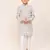 Kids boy cream cotton straight kurta pant set