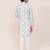 Kids boy white printed cotton straight kurta pant set
