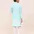 Kids boy sky blue cotton straight kurta pant set