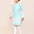 Kids boy sky blue cotton straight kurta pant set