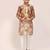 Kids boy Brown grorgette straight kurta pant set