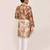 Kids boy Brown grorgette straight kurta pant set
