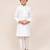 Kids boy white art silk straight kurta pant set