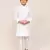 Kids boy white art silk straight kurta pant set