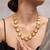 Gold plated kundan necklace set