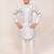 Kids boy white cotton straight kurta pant set