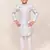 Kids boy white cotton straight kurta pant set