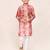 Kids boy peach grorgette  straight kurta pant set