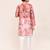 Kids boy peach grorgette  straight kurta pant set