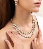 Gold plated layered necklace set