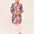 Kids boy multicolour cotton silk  straight kurta pant set
