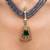 Gold plated blue stone necklace