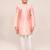 Kids boy peach silk straight kurta pant set