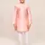 Kids boy peach silk straight kurta pant set