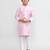Kids boy pink cotton silk  straight kurta pant set