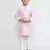Kids boy pink cotton silk  straight kurta pant set