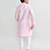 Kids boy pink cotton silk  straight kurta pant set