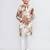 Kids boy musturd grorgette  straight kurta pant set
