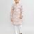Kids boy multicolour cotton straight kurta pant set