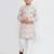Kids boy multicolour cotton straight kurta pant set