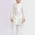 Kids boy off white silk straight kurta pant set