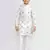 Kids boy off white silk straight kurta pant set