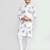 Kids boy white cotton straight kurta pant set