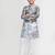 Kids boy Multicolor georgette straight kurta pant set