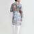 Kids boy Multicolor georgette straight kurta pant set