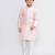 Kids boy peach cotton silk  straight kurta pant set