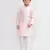 Kids boy peach cotton silk  straight kurta pant set