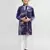 Kids boy purple velvet straight kurta pant set