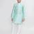 Kids boy pastel blue cotton silk  straight kurta pant set