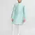 Kids boy pastel blue cotton silk  straight kurta pant set
