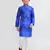 Kids boy royal blue cotton silk  straight kurta pant set