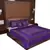 Polysilk Hand Gold Print Bed Cover Set