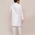 Kids boy white art silk with thread & sequence work straight kurta pant set