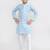 Kids boy skyblue cotton straight kurta pant set