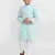 Kids boy aqua blue georgette straight kurta pant set