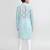 Kids boy aqua blue georgette straight kurta pant set