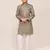 Kids boy gold  satin cotton straight kurta pant set