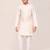 Kids boy cream cotton straight kurta pant set
