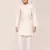 Kids boy cream cotton straight kurta pant set