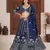 Blue embroidered lehenga choli with dupatta