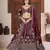 Maroon embroidered lehenga choli with dupatta