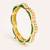 Gold plated  green stone kundan  bangles
