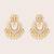 Gold plated kundan chandbali earrings