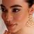 Gold plated kundan chandbali earrings