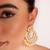 Gold plated kundan chandbali earrings